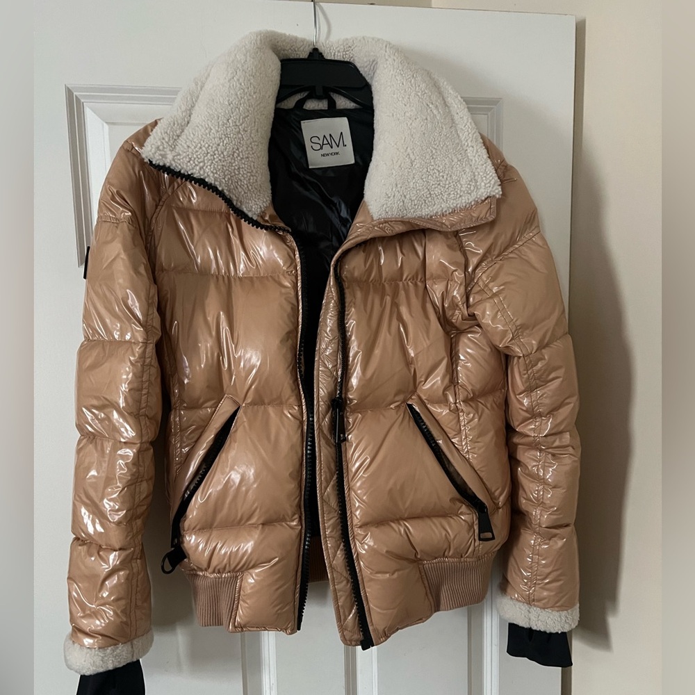 SAM. Women's Beige Puffer Jacket